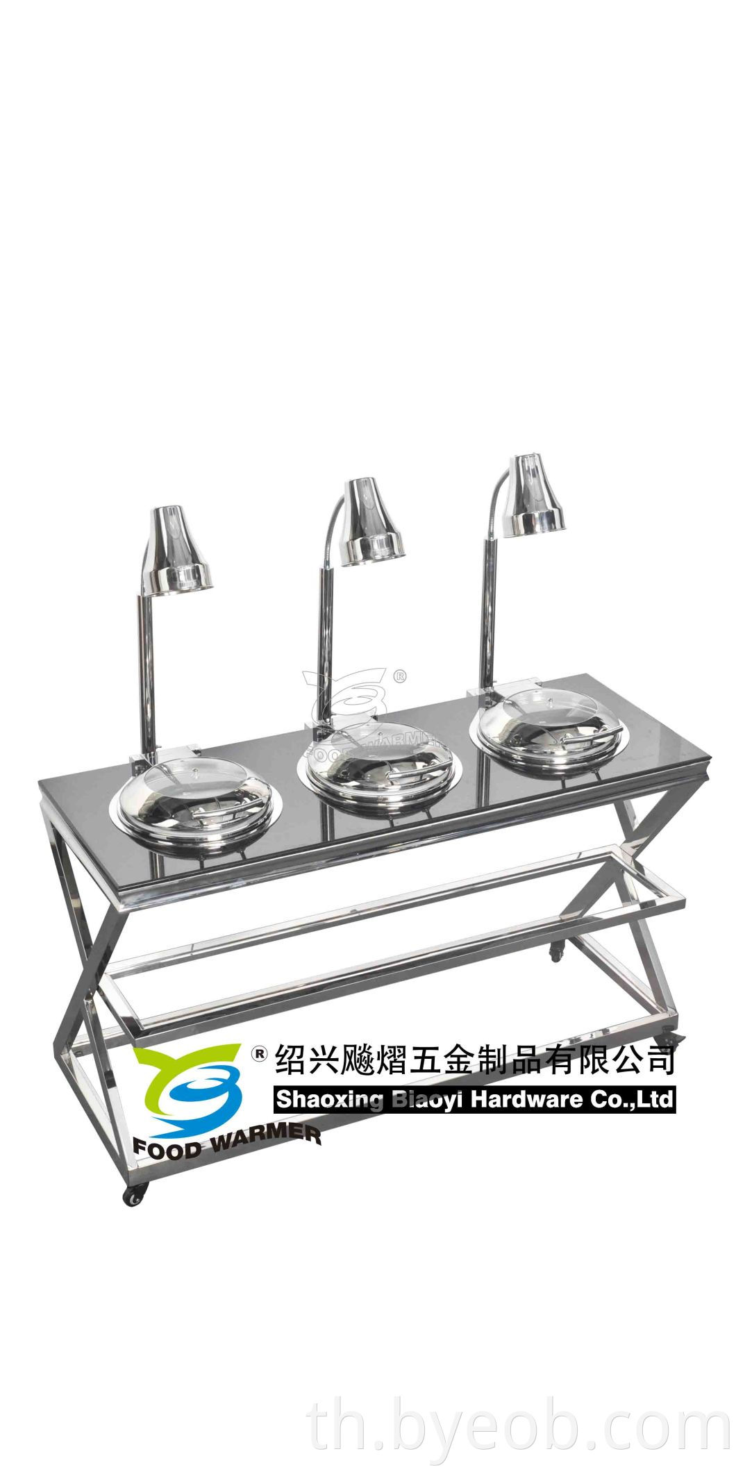 Mobile Chafer Station พร้อมฮีตเตอร์โคมไฟความร้อนแบบบุฟเฟ่ต์หรือการเหนี่ยวนำ